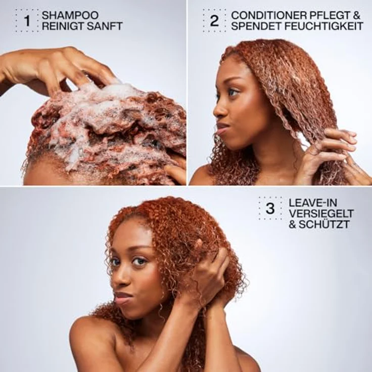 REDKEN Pflegendes Shampoo zur Regeneration der Struktur von behandelten, geschädigten Locken, Mit Zitronensäure und Glycin, Silikonfrei, Vegan, Acidic Bonding Curls Shampoo, 1 x 300 ml – Bild 5
