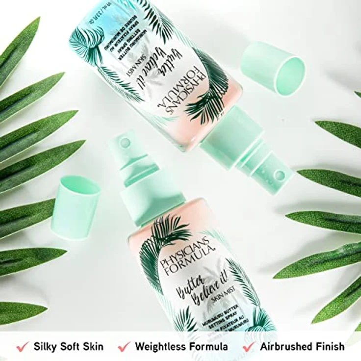 PHYSICIANS FORMULA Murumuru Butter Believe It! Skin Mist Fixing Spray, ultra-luxuriöses Make-up Fixierspray mit Murumuru Butter, Cupuaçu Butter und Tucuma Butter für ein strahlendes Finish – Bild 4
