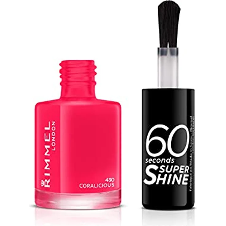Rimmel London 60 Seconds Super Shine Schnelltrocknender Nagellack 8 ml Farbton 430 Coralicious – Bild 2