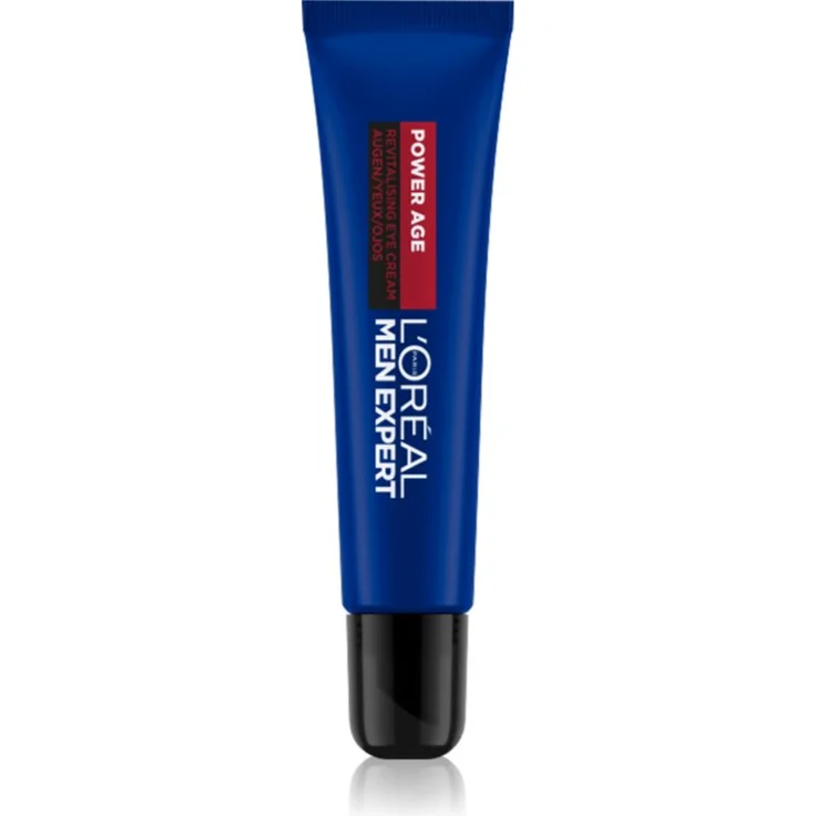 L’Oréal Paris Men Expert Power Age, Revitalisierende und aufhellende Augencreme für Herren, reduziert Tränensäcke und Falten, 15 ml