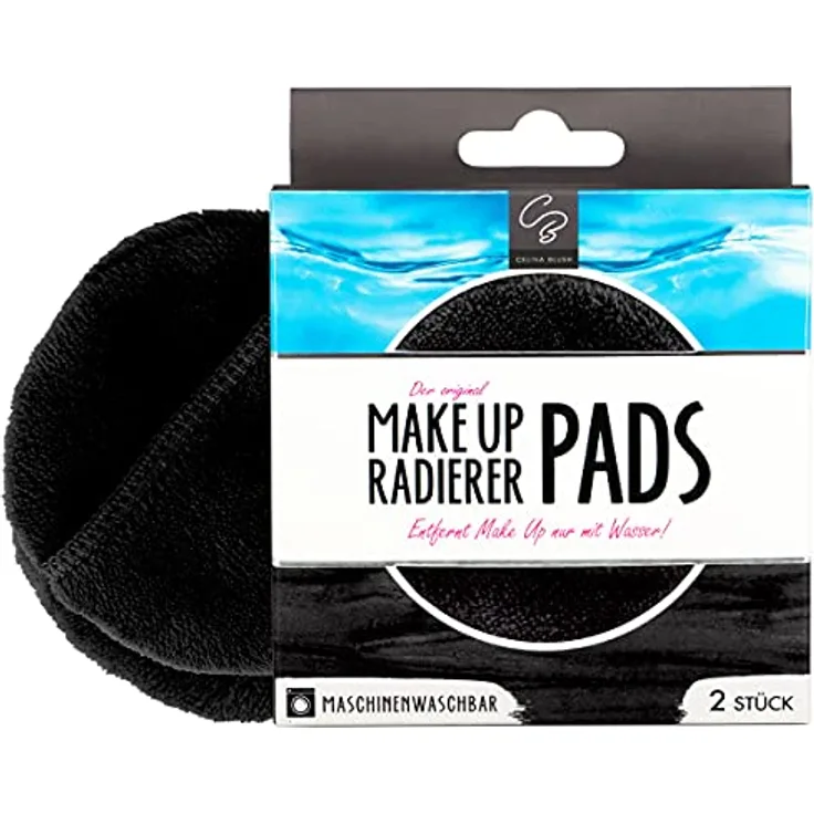 Der original MakeUp Radierer | Microfaser Abschminktuch (PAD | 2 Stück, Schwarz)
