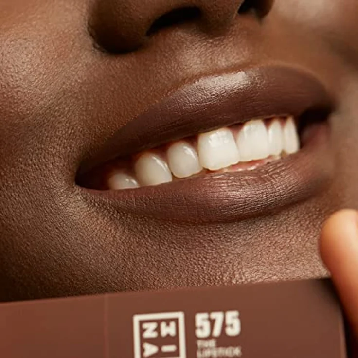 3INA The Lipstick Lippenstift 4,5 g, Nr. 575 - Brown, hochpigmentiert mit Vitamin E und Sheabutter, matt/glänzend finish – Bild 3