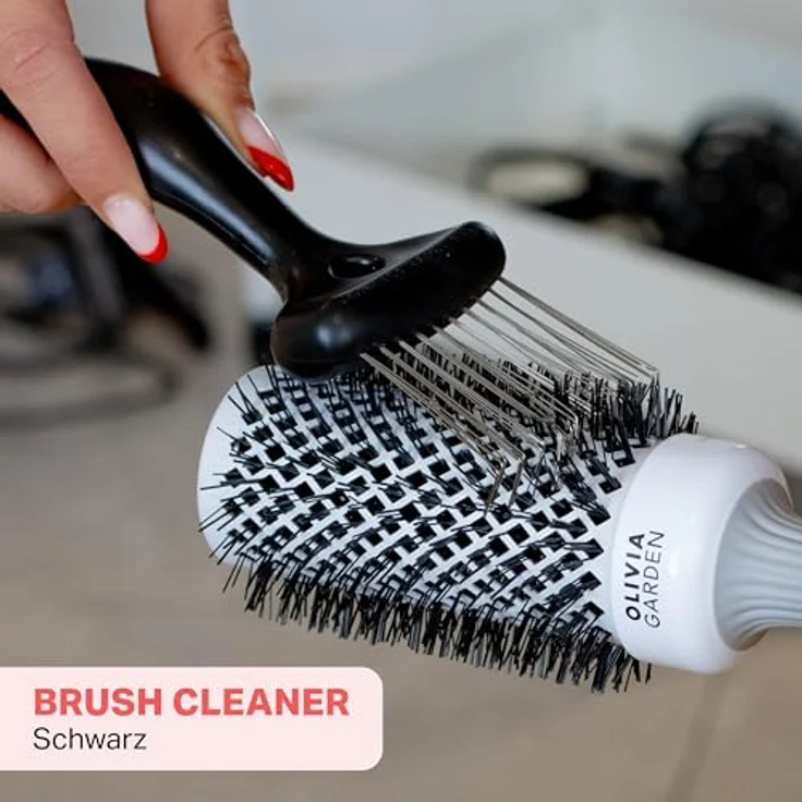 Olivia Garden The Brush Cleaner Brush Black – Bild 3