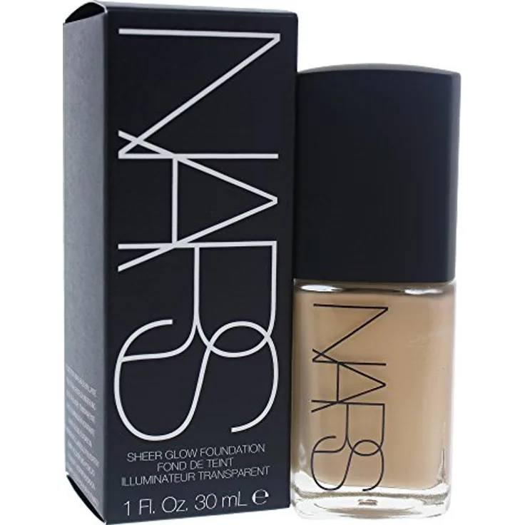 NARS Sheer Glow Foundation - Fiji (Light 5 - Light with Yellow Undertone) 30 ml, sanfte Formel für alle Hauttypen, tolles Geschenk für Liebhaber