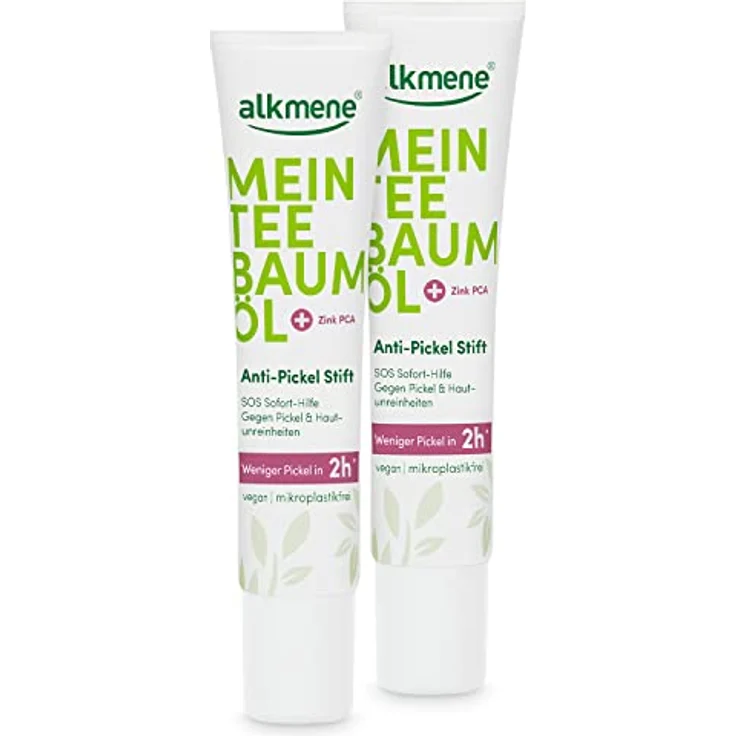 alkmene Pflegestift Teebaumöl Anti-Pickel-Stift, reduziert Hautunreinheiten in 2 Stunden, vegan, 15 ml – Bild 1