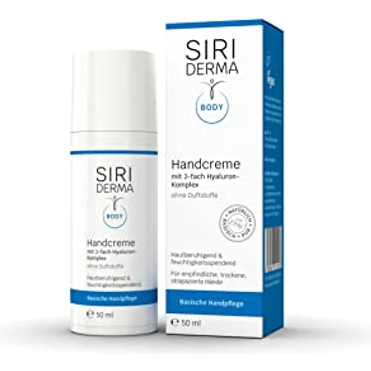 SIRIDERMA Basische Handcreme | Ohne Duftstoffe | 50 ml | Vegane Handcreme für raue und strapazierte Hände – Bild 1