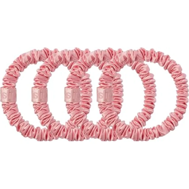slip Skinny Hair Scrunchies, 4er Set aus 100% Seide für schonendes Haarstyling – Bild 2