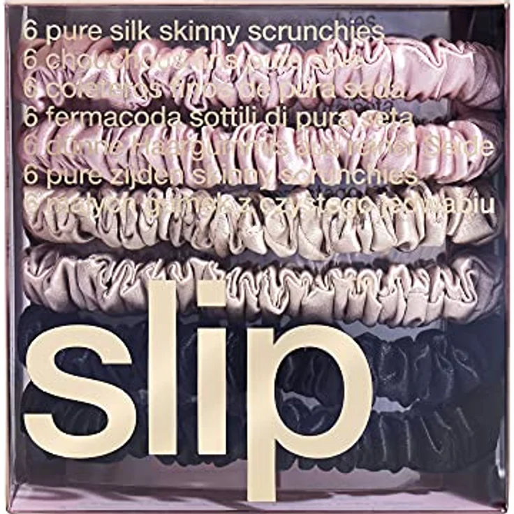 Slip Dünne Haargummis Aus Reiner Seide rosa, gold, schwarz – Bild 9