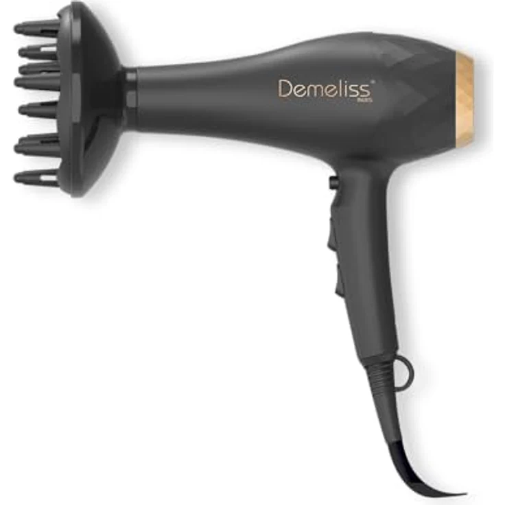 Demeliss Saint Algue Demeliss Salon Series 2200 Haartrockner, 2200 Watt AC-Motor mit Konzentrator und Diffusor – Bild 2