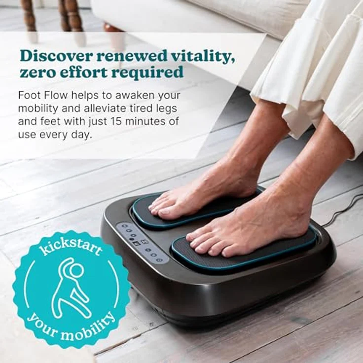 Homedics Foot Flow Mobility Booster, vibrierendes Fußmassagegerät mit Wärme, 20 Intensitäten, 3 Modi, fördert Durchblutung und revitalisiert müde Muskeln – Bild 3
