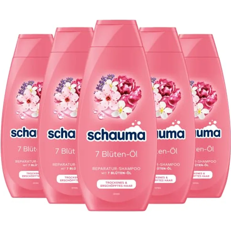 SCHAUMA Shampoo 7 Blüten-Öl 400 ml, 5er Pack (5 x 400ml)