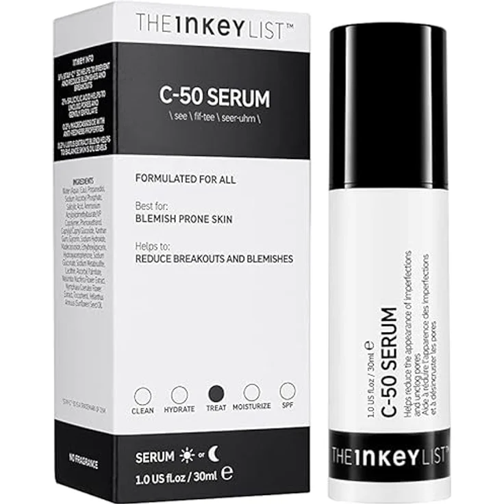 The INKEY List C-50 Blemish Night Treatment zur Reduzierung von Ausbrüchen und Hautunreinheiten 30 ml – Bild 4