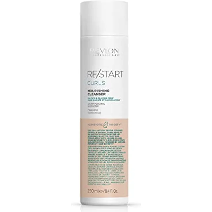REVLON PROFESSIONAL Re-Start Curls Nourishing Cleanser 250 ml, Multifunktionales abschlu-shampoo für schwaches oder stumpfes Haar, schuppen-schützend