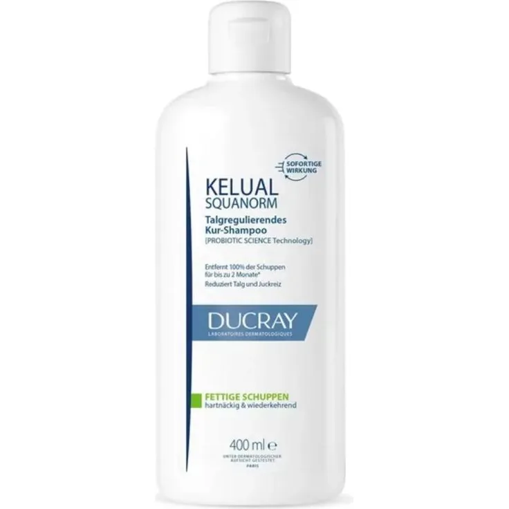 Ducray Kelual Squanorm, Anti-Schuppen Shampoo für fettige Schuppen, 400 ml