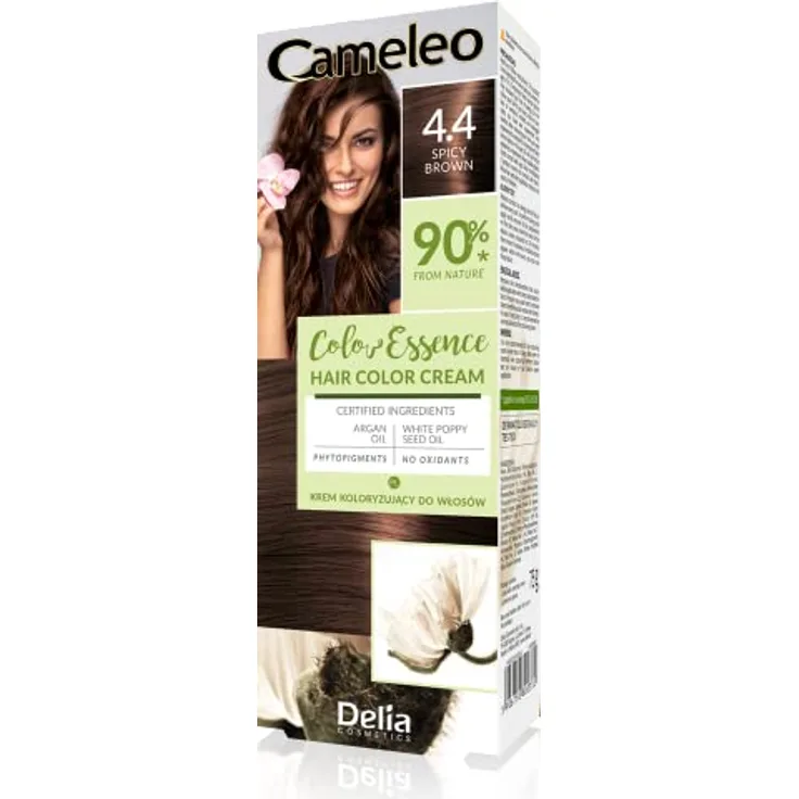 Cameleo - Color Essence - Färbecreme - Würzig braun - Färbung "TON IN TON". - Wirkung bis zu 8 Waschgänge - Natürliche, tiefe Farbe - Farbauffrischung - Pflege - Weißer Mohn und Arganöl - 75g
