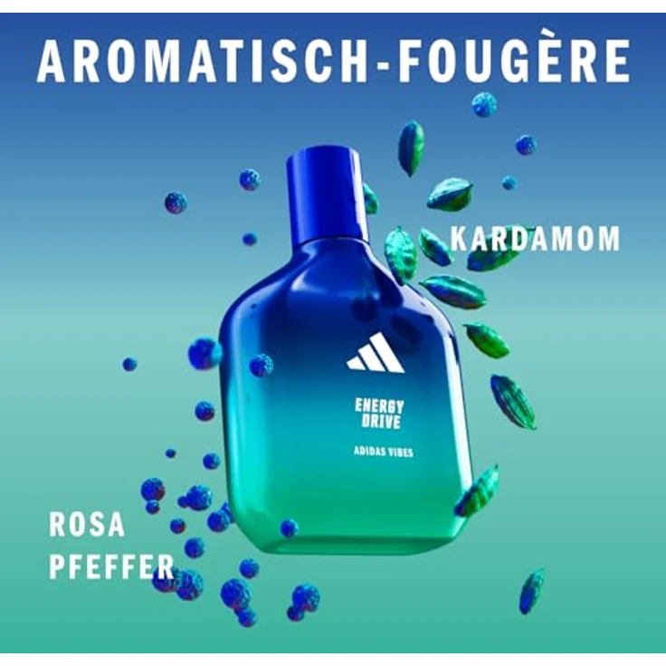 adidas Vibes Energy Drive Eau de Parfum, langanhaltender Unisex-Duft mit natürlichen ätherischen Ölen, 100ml – Bild 3