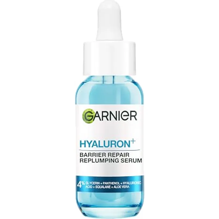 Garnier SkinActive Aloe Hyaluronic Replumping Serum 30 ml, feuchtigkeitsspendendes Gesichtsserum mit 3 % Glycerin und Hyaluronsäure