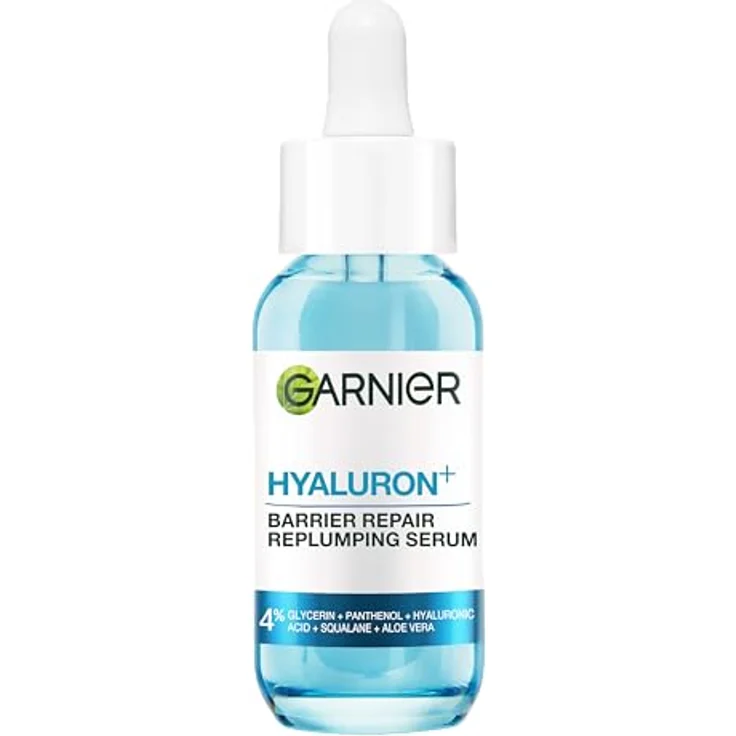 Garnier SkinActive Aloe Hyaluronic Replumping Serum 30 ml, feuchtigkeitsspendendes Gesichtsserum mit 3 % Glycerin und Hyaluronsäure – Bild 1