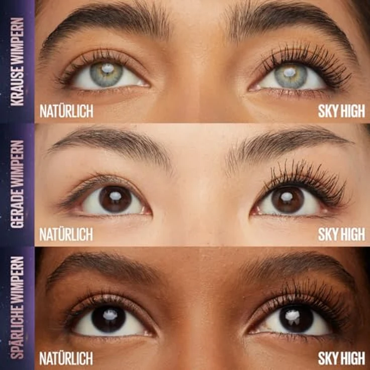 Maybelline New York Lash Sensational Plum Twilight, dunkelviolette Mascara für Extreme Länge & volles Volumen, Intensiver Look, Sky High, 7 ml – Bild 5