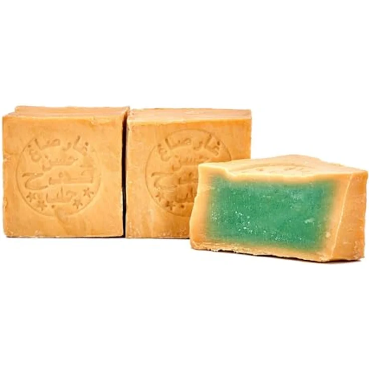 Carenesse Olivenöl-Seife Aleppo Rezeptur, 2x 200g vegane Dusch-/Haarseife mit 85:15% Oliven- & Lorbeeröl, ohne Chemie & Plastik, für Haut und Haare – Bild 1