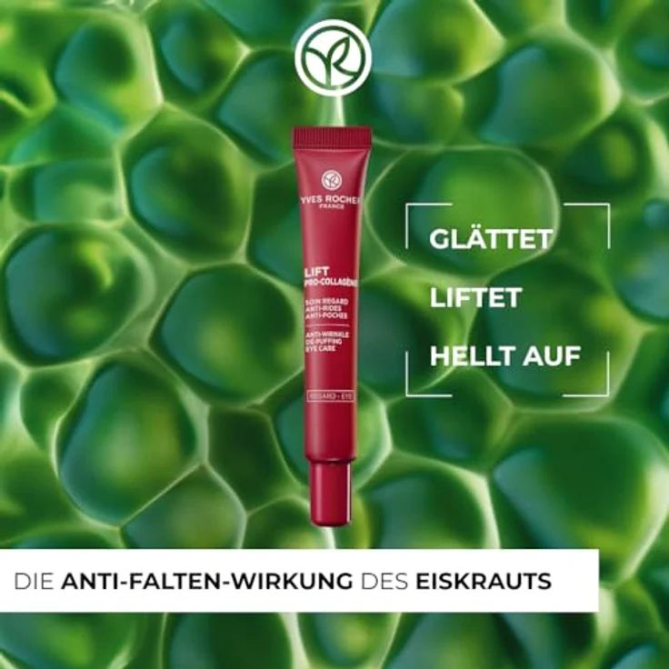Yves Rocher Lift Pro-COLLAGÈNE - Glättende Anti-Falten Augenpflege - Mit Kollagen und pflanzlichen Extrakten - Sichtbare Reduktion von Falten - 14 ml – Bild 2