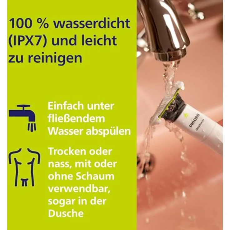 Philips OneBlade Intimrasierer, Elektrischer Intimtrimmer für Männer, weiß – Bild 6