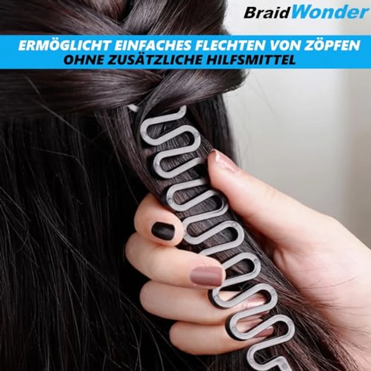 BraidWonder Flechtwunder Stylinghilfe Flechthilfe Frisurenhilfe, Braider Zopfhilfe Haardreher Werkzeug, zum Flechten von Haare Dutt Haarstyling [3er Set] – Bild 2
