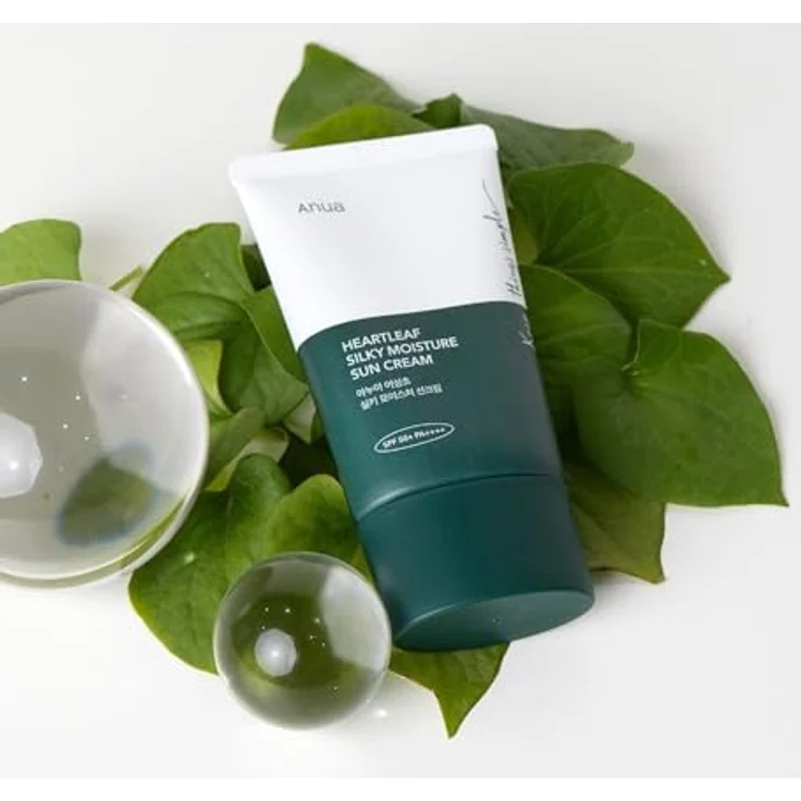 Anua Heartleaf Silky Moisture Sun Cream SPF 50+ PA++++, 50ml – Leichte, nicht fettende Sonnencreme mit intensivem Hautschutz und beruhigenden Inhaltsstoffen – Bild 4