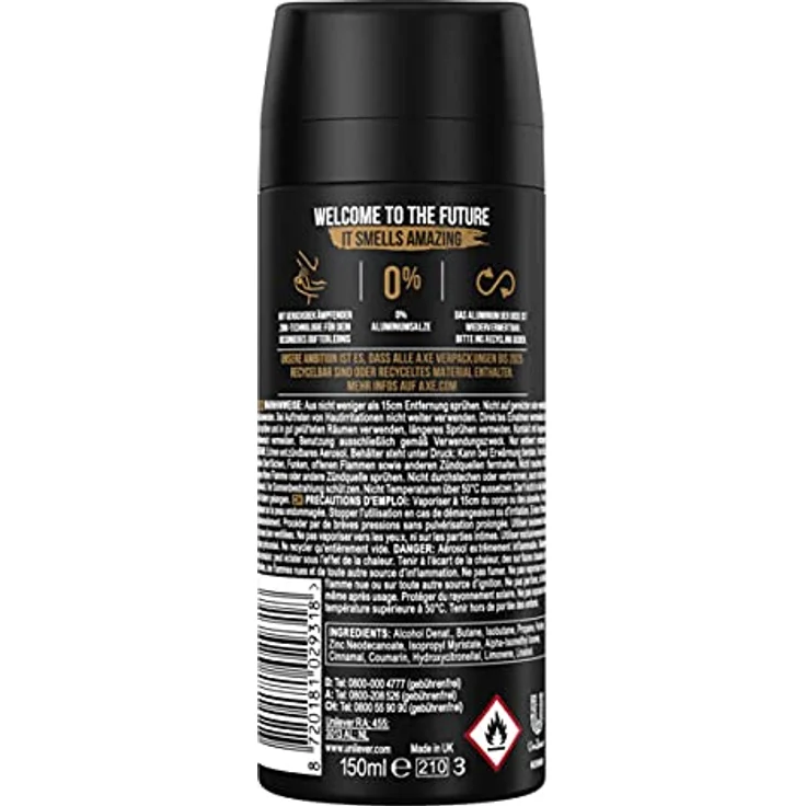 Axe Deodorant Bodyspray Collision Leather Cookies 48H 150 ml – Bild 3