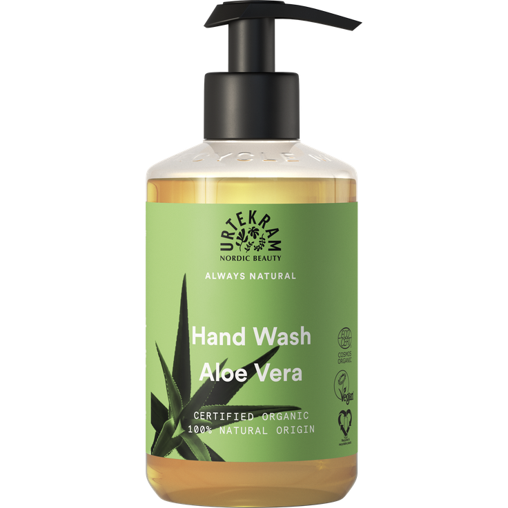 URTEKRAM Aloe Vera Hand Wash - 300 ml, milde Reinigung mit frischem Orangenduft, feuchtigkeitsspendend für alle Hauttypen