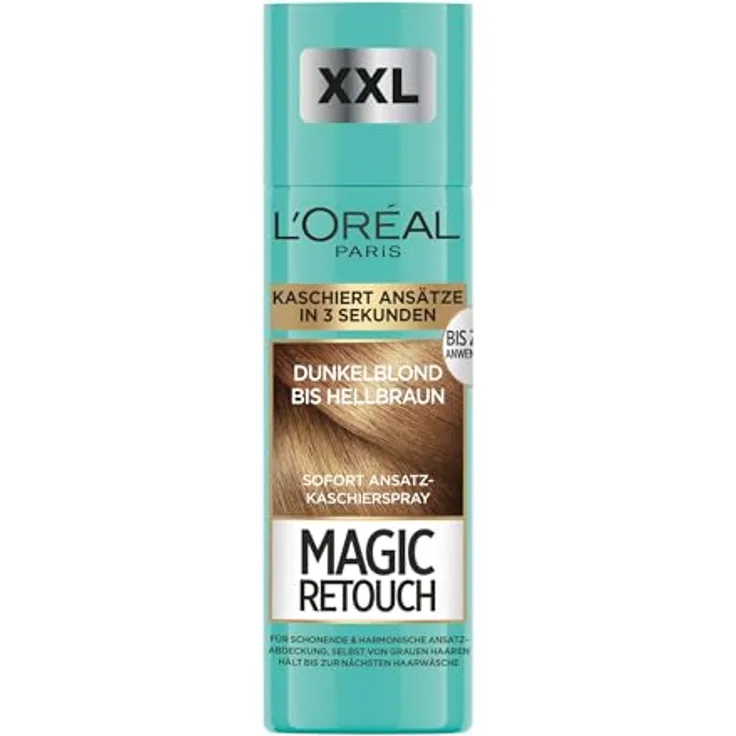 L'Oréal Paris Magic Retouch Ansatz-Kaschierspray, XL-Vorteilspack für stufenlose Übergänge, Dunkelblond bis Hellbraun, 150 ml