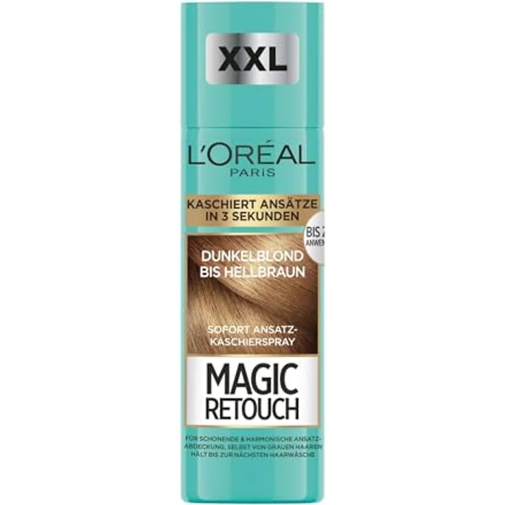 L'Oréal Paris Magic Retouch Ansatz-Kaschierspray, XL-Vorteilspack für stufenlose Übergänge, Dunkelblond bis Hellbraun, 150 ml – Bild 1