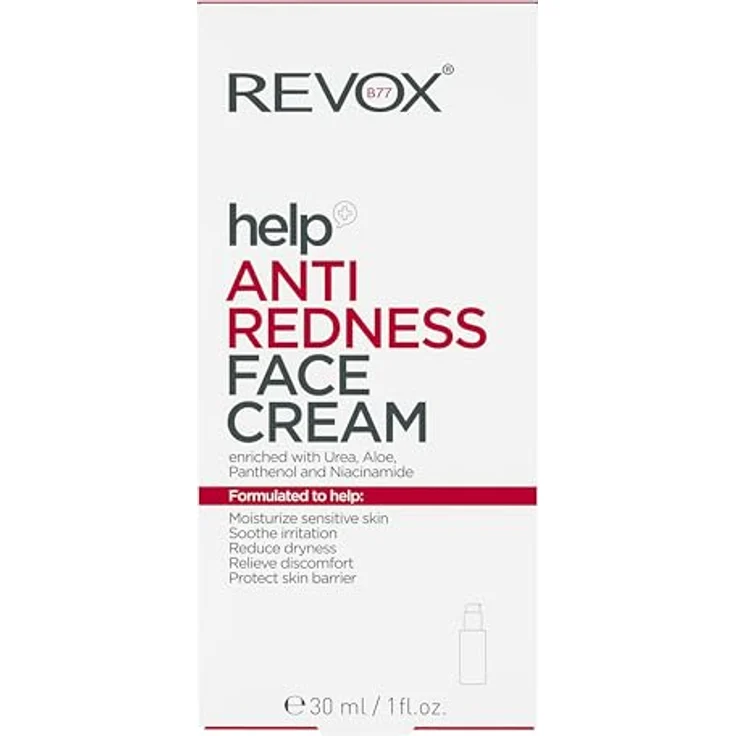 REVOX B77 Help Anti-Redness-Gesichtscreme, 30 ml, für empfindliche Haut, spendet Feuchtigkeit, reduziert Rötungen und beruhigt Reizungen – Bild 2