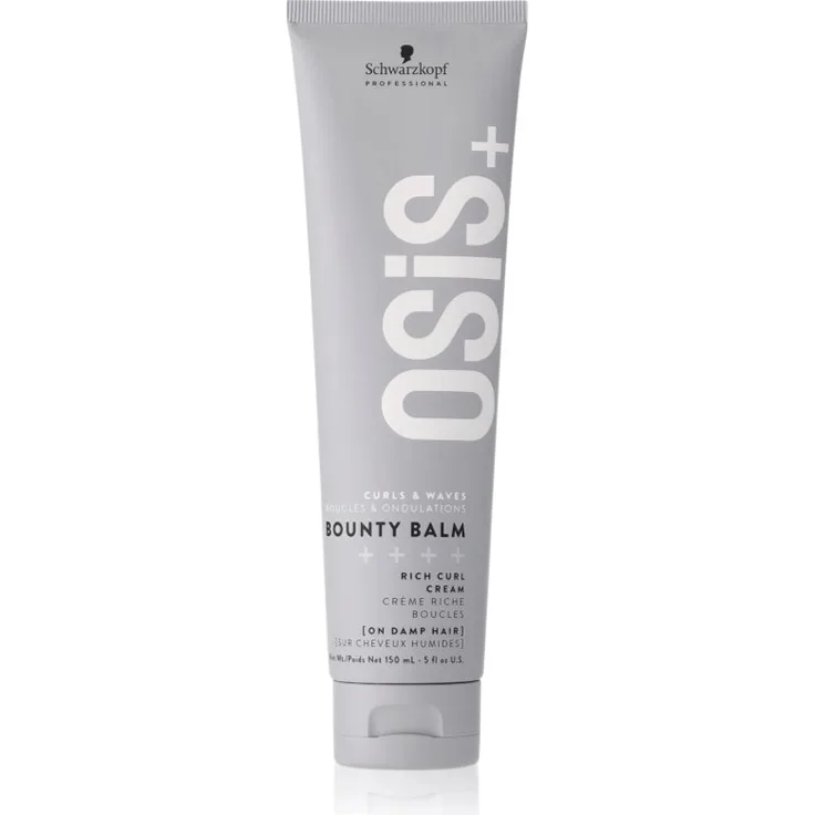 Schwarzkopf Professional Osis+ Bounty Balm, reichhaltige Leave-In Creme für welliges und lockiges Haar, 150 ml, vegan, feuchtigkeitsspendend, verbessert die Haarstruktur