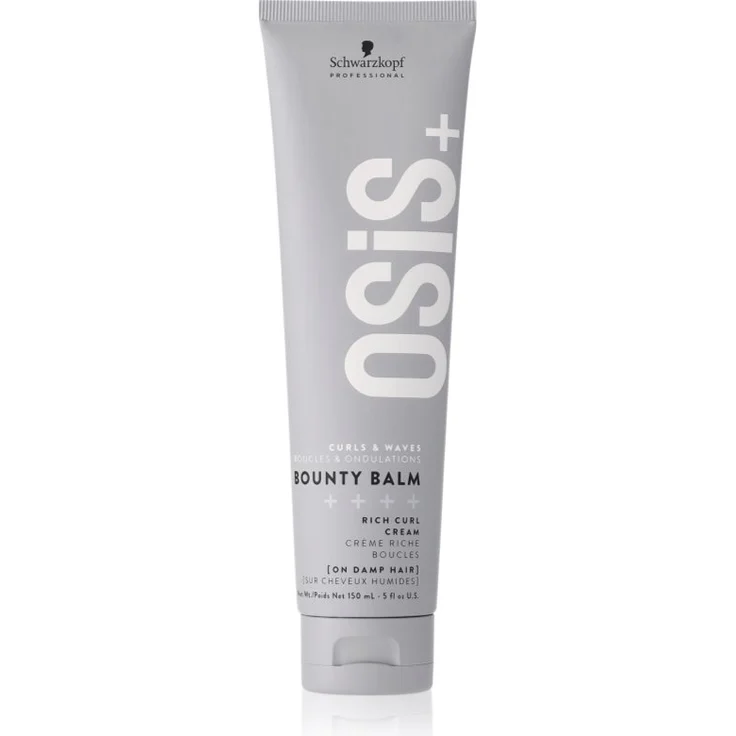 Schwarzkopf Professional Osis+ Bounty Balm, reichhaltige Leave-In Creme für welliges und lockiges Haar, 150 ml, vegan, feuchtigkeitsspendend, verbessert die Haarstruktur