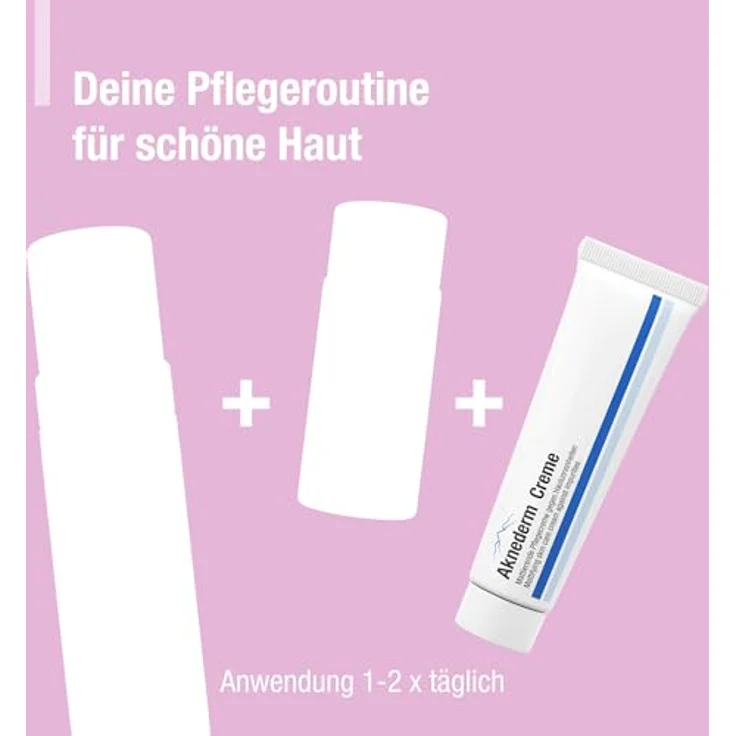 AKNEDERM Creme 2x30g - mattierende Gesichtscreme gegen Pickel & unreine Haut - talgregulierende Feuchtigkeitscreme - Anti Pickel mit Zinkoxid & ohne Parfüm – Bild 3