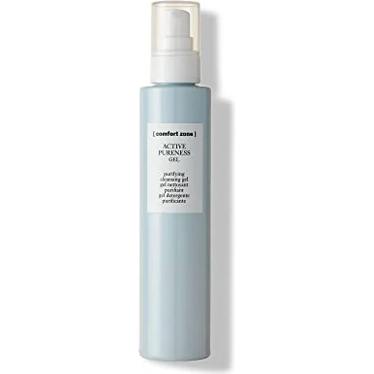 comfort zone ACTIVE PURENESS Cleanser Gel 200 ml, klärendes Reinigungsgel mit 3 % Gluconolacton für sanfte Peeling-Wirkung