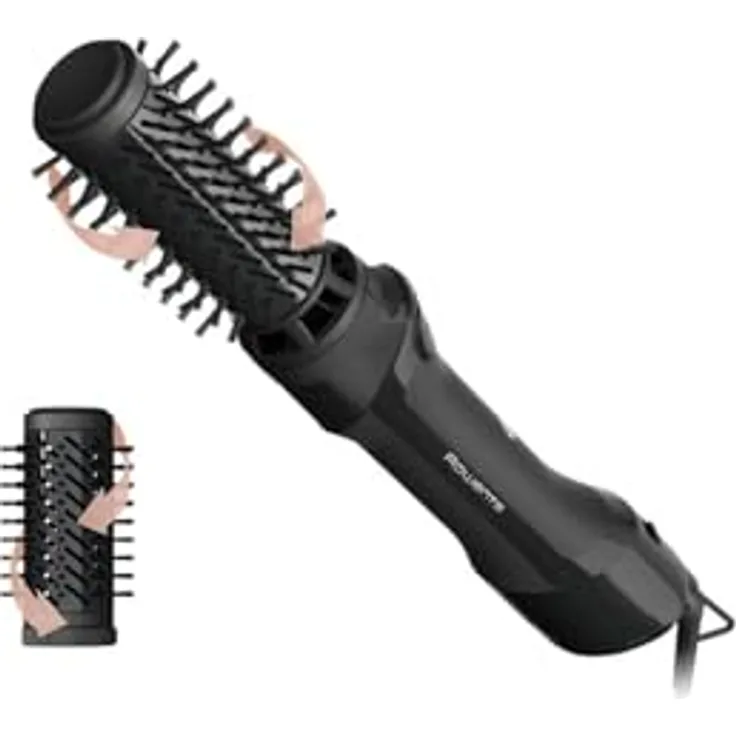 Rowenta UB9520 Brush Activ, Lockenstab mit 1000 W, rotierende Warmluftbürste, schwarz
