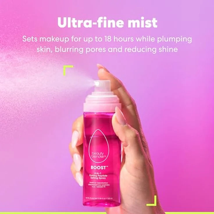 beautyblender Boost 4-in-1 Fixing Spray, feuchtigkeitsbeständig, langanhaltend für 18 Stunden, vegan und tierversuchsfrei – Bild 2
