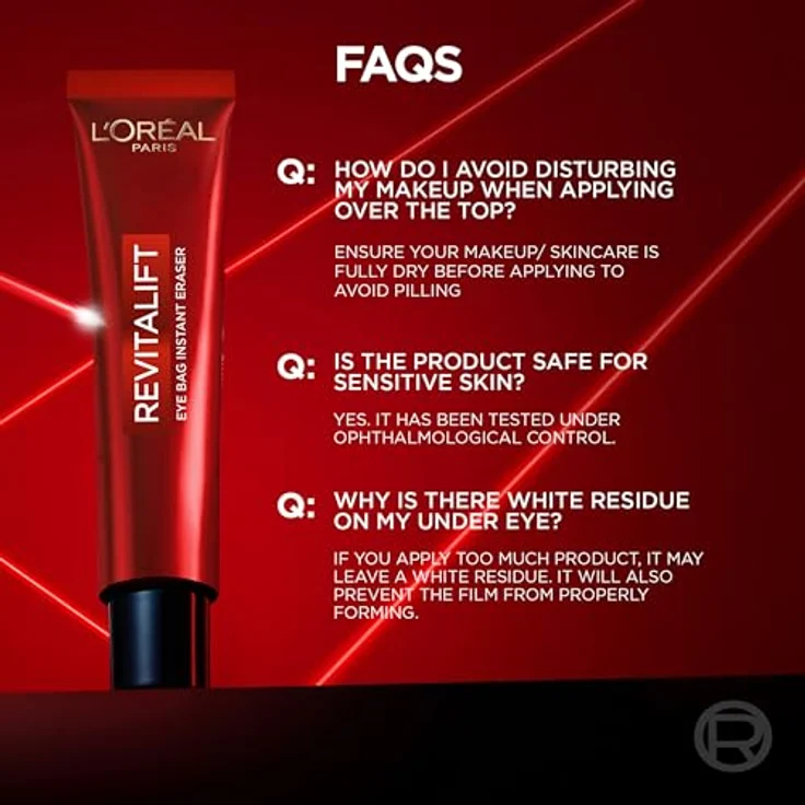 L'Oréal Paris Revitalift Laser Eye Bag Instant Eraser, Augenpflege Crème, 15 ml, Tag + Nacht, für reduzierte Schwellungen und Dunkle Ringe – Bild 6