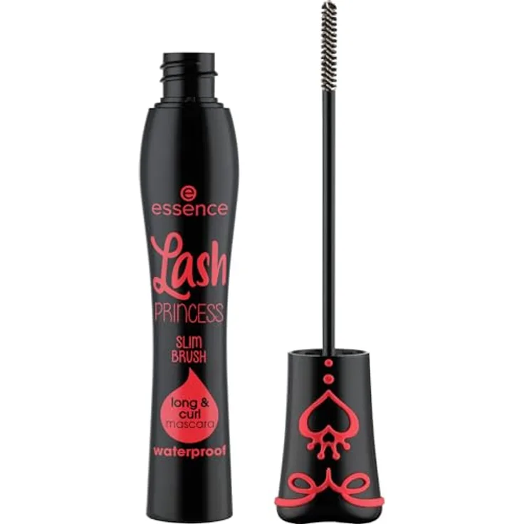 essence Lash PRINCESS Slim Brush, wasserfeste Mascara zum Verlängern und Voluminisieren der Wimpern, 12 ml