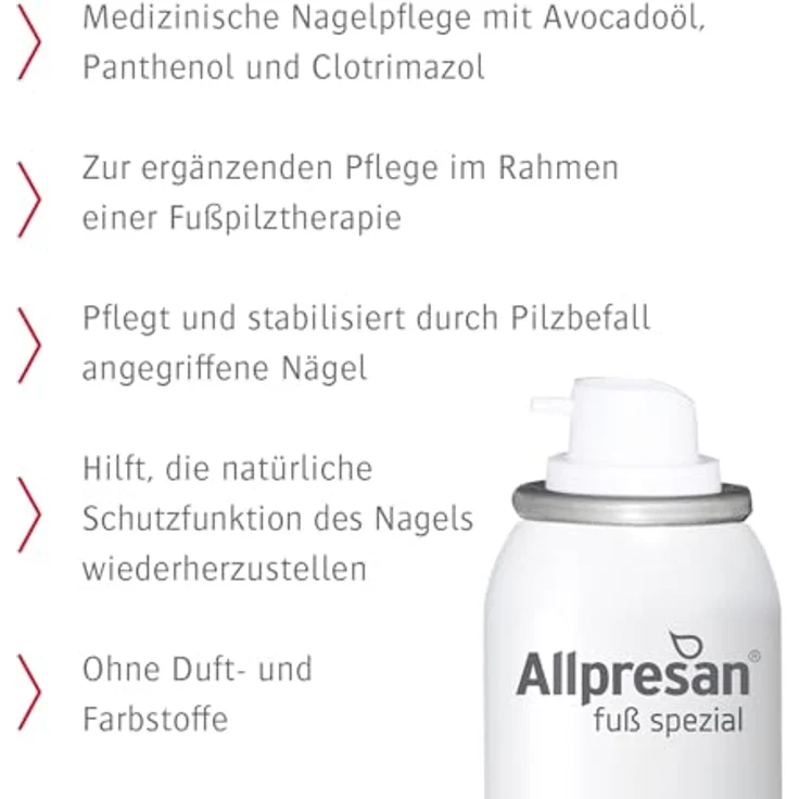 Allpresan Fuß spezial Nr. 7, Nageltinktur zur Therapie begleitenden Pflege, 125 ml mit Avocadoöl und Clotrimazol – Bild 4