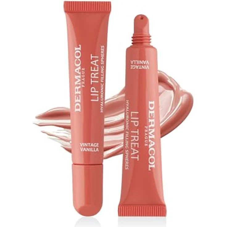 Dermacol Lip Treat, Hydratisierendes Lipgloss, Farbton 4 Vintage Vanilla, mit Hyaluronsäure, 10 ml – Bild 1