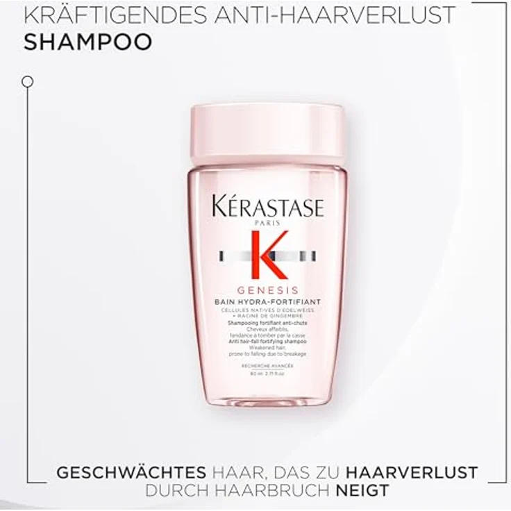 Kérastase Genesis Bain Hydra-Fortifiant, Stärkendes Shampoo für schwaches Haar mit Neigung zu Haarausfall, 80 ml – Bild 2