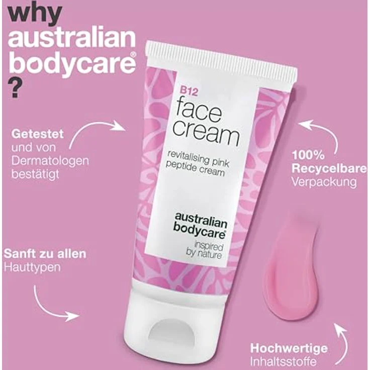 Australian Bodycare Vitamin B12 Gesichtscreme, Anti-Aging Feuchtigkeitscreme mit Niacinamid, reduziert Falten & feine Linien, 50ml – Bild 4