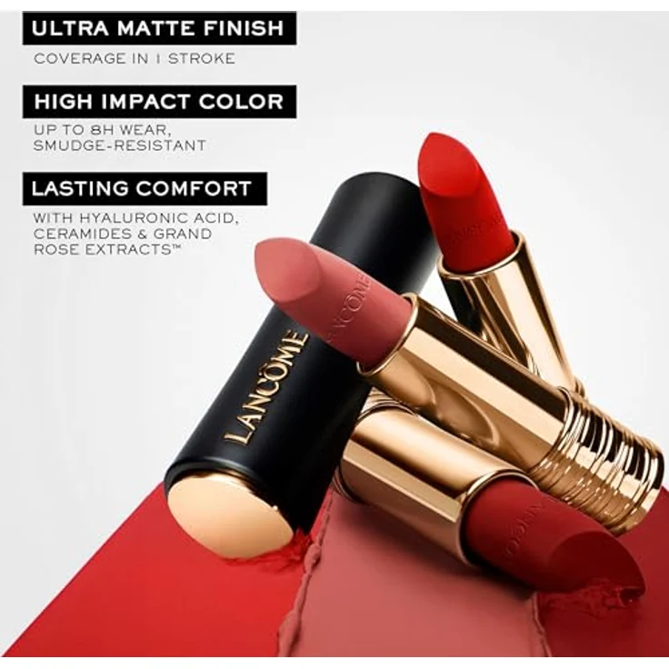 Lancôme L'Absolu Rouge Drama Matte Lippenstift 205 Nude Frisson, langanhaltend und feuchtigkeitsspendend, 3,6 g – Bild 4