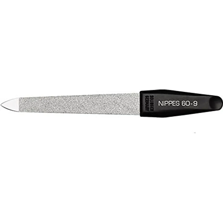 nippes Solingen Saphir-Nagelfeile | Vernickelter Edelstahl | Pediküre Maniküre Nagelfeile | Zum Kürzen und Feilen der Nägel | Made in Germany | 9 cm