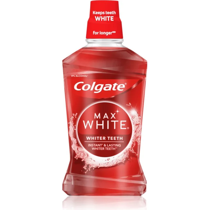 Colgate Max White Expert, bleichendes Mundwasser ohne Alkohol, 500 ml, schützt vor Karies und sorgt für frischen Atem