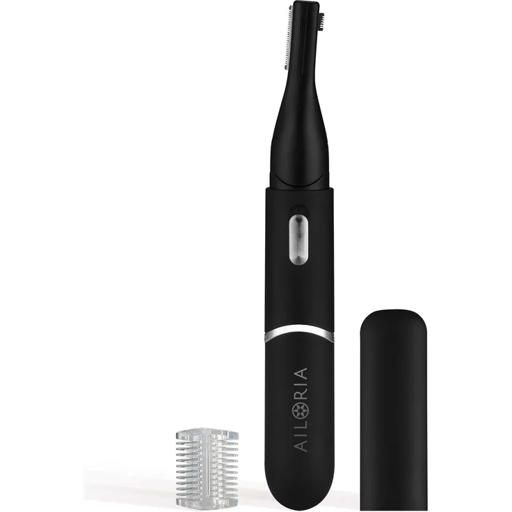 AILORIA SILHOUET, Präzisionstrimmer für Augenbrauen und Gesicht, Edelstahlklinge, USB-Schnellladung, 50 Minuten Laufzeit, ultraleicht und kompakt