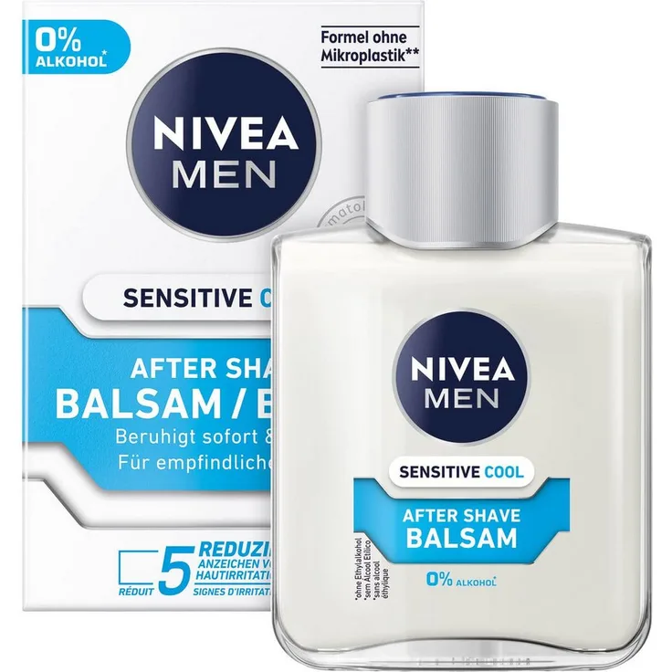 Nivea After-Shave Balsam Sensitive Cool, beruhigende Formel für empfindliche Haut, 100 ml